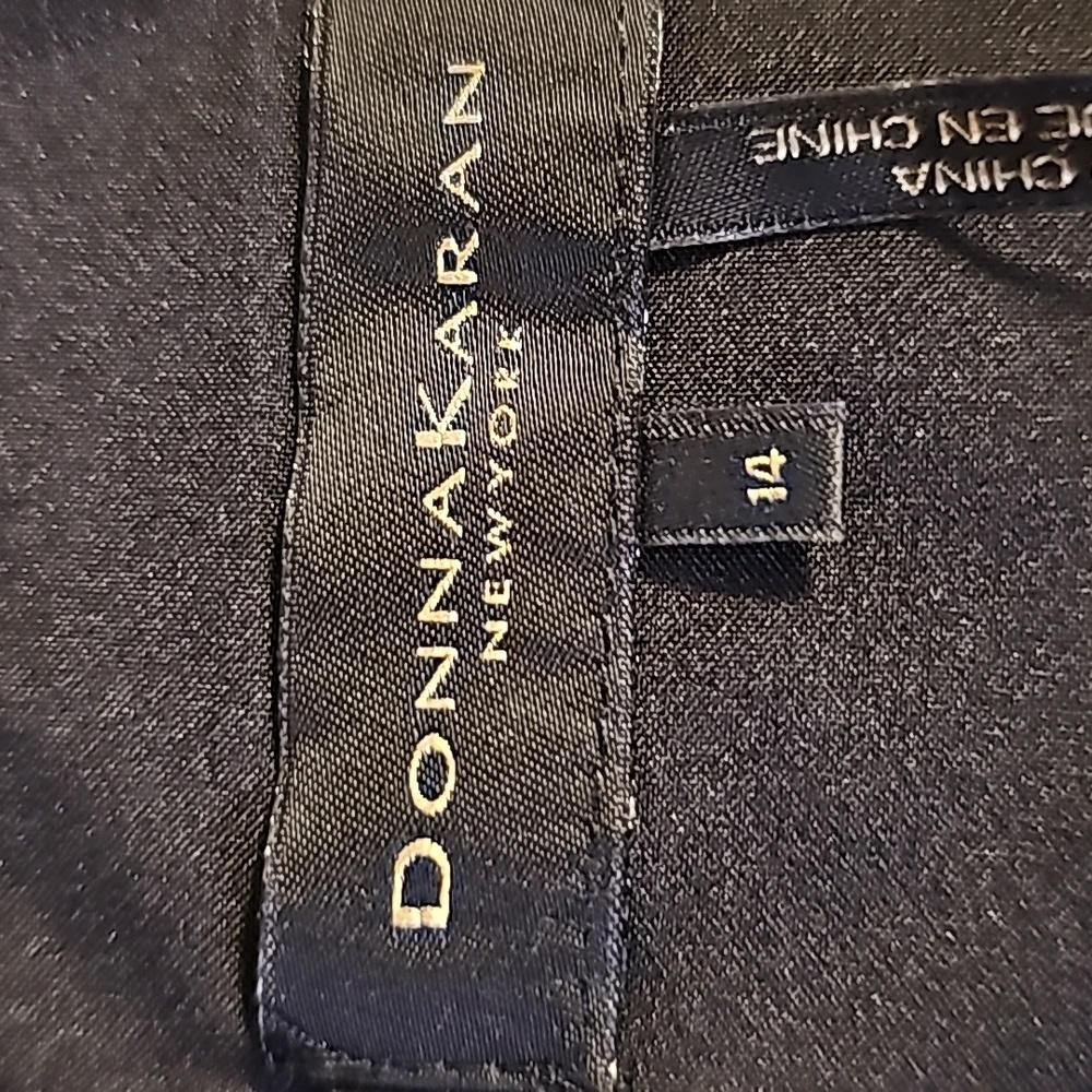 DONNA KARAN New York black and white dress. Shark‎ bit hem.  Size 14. Lovely - Picture 7 of 12